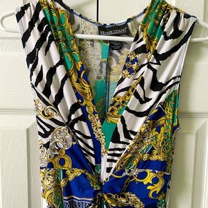 FRANK LYMAN - Scarf Print Maxi Dress